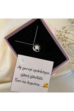 گردنبند نقره صورتی زنانه 925 عیار Lovera Jewellery - کد 781017481