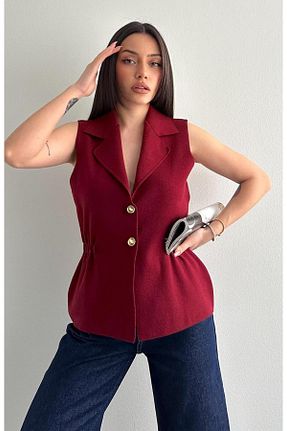 جلیقه زرشکی زنانه رگولار fujya - کد 932630294