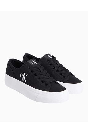 کفش اسنیکر مشکی زنانه بند دار Calvin Klein - کد 901382596