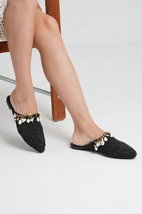 دمپائی مشکی زنانه حصیر Beyond - کد 931787474