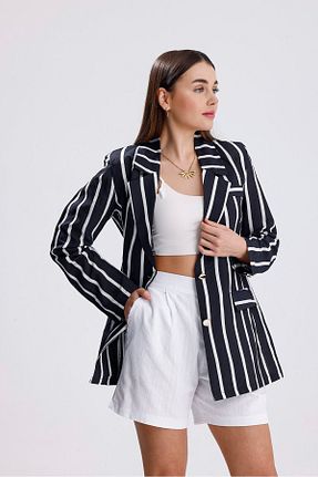کت رنگی زنانه رگولار ikomteks - کد 932645225