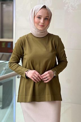 تونیک خاکی زنانه بافتنی Nuss - کد 902028919