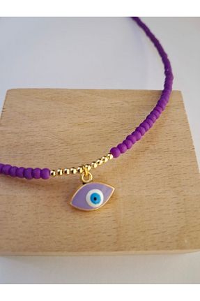 گردنبند استیل ( فولاد ) بنفش زنانه استیل (فولاد) Çelik - کد 932650958