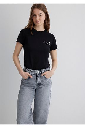 تیشرت طوسی زنانه یقه دوچرخه Mavi - کد 928185122