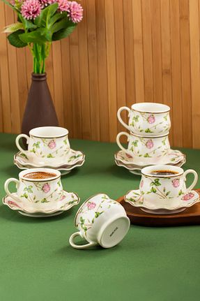 فنجان قهوه سفید 6 نفره Porsima - کد 858150330