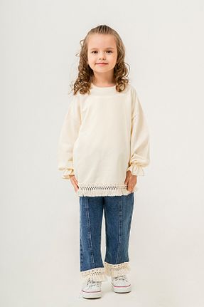 ست بالاتنه و پائین تنه سرمه ای بچه گانه بافتنی Cansın Mini - کد 898627122