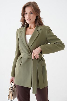 کت خاکی زنانه رگولار Saade - کد 814026156