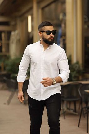 پیراهن سفید مردانه اسلیم فیت blackpanther - کد 932660628