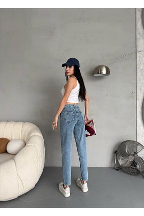 شلوار جین آبی زنانه پاچه تنگ WODDİ - کد 932665843