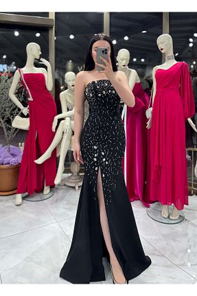 لباس مجلسی و فارغ التحصیلی مشکی زنانه پلی استر missswans - کد 932665678