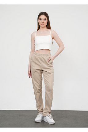 شلوار کرمگن بژ زنانه Relaxed Ay Moda Collection - کد 932666707