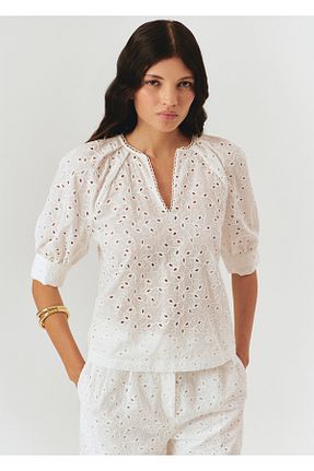 بلوز سفید زنانه ساده Exquise - کد 925730530