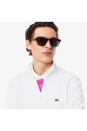 سوئیشرت سفید مردانه ساده Lacoste - کد 932722361