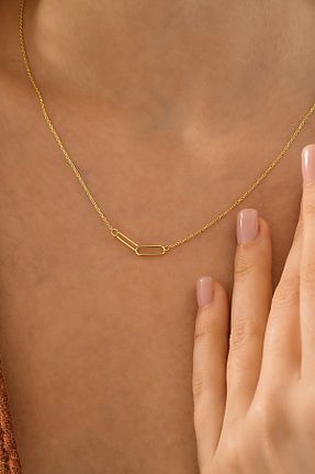 گردنبند نقره زرد زنانه 925 عیار Klart Jewellery - کد 932727848
