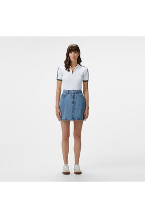 دامن آبی زنانه پارچه Lacoste - کد 932717769