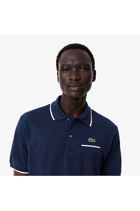 پولوشرت سرمه ای مردانه پنبه ای Lacoste - کد 932722331