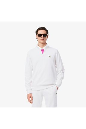سوئیشرت سفید مردانه ساده Lacoste - کد 932722361