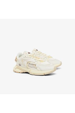 کفش اسنیکر بژ زنانه بند دار Lacoste - کد 932717808