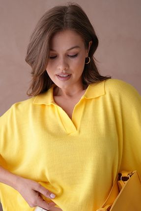 بلوز زرد زنانه ساده WOMAN VISION - کد 932734304
