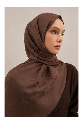شال قهوه ای زنانه پنبه ای Armine - کد 932729575