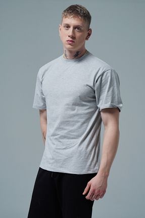 تیشرت طوسی مردانه Relaxed George Phoenix - کد 861605782