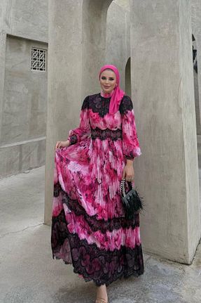لباس حجاب صورتی زنانه کلوش NAGE COLLECTION - کد 932738064