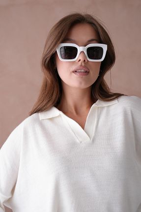 بلوز سفید زنانه ساده WOMAN VISION - کد 932734034
