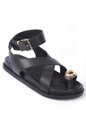 صندل مشکی زنانه پاشنه تخت Capone Outfitters - کد 932747264