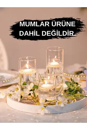 شمعدان و شمع گیر سفید شیشه Paşabahçe - کد 750414799