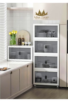 کابینت چند منظوره سفید پلاستیک MissClean - کد 788959980