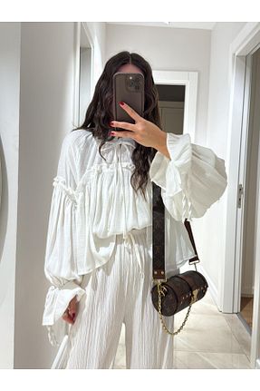 بلوز سفید زنانه ساده RosePearl - کد 932746922
