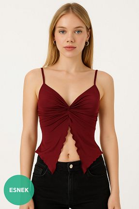 بلوز زرشکی زنانه ساده Wild Flower - کد 905047645