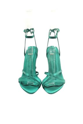 کفش مجلسی سبز زنانه چرم مصنوعی Escarpinshoes - کد 932292440
