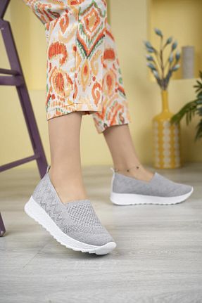 کفش پیاده روی طوسی زنانه Nesil Shoes - کد 697532675