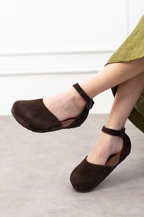 بابت قهوه ای زنانه چرم خالص Uniqueqoop - کد 931894764