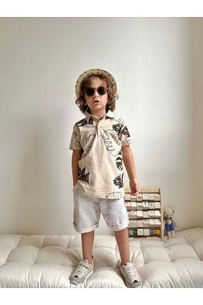 ست بالاتنه و پائین تنه بژ بچه گانه بافتنی YİGİT BUTİK - کد 817190714