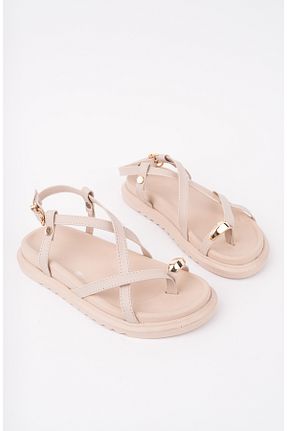 صندل بژ زنانه چرم مصنوعی bakacstore - کد 929669221