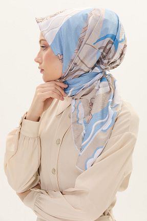 روسری بژ 90 x 90 Setrms - کد 932760544