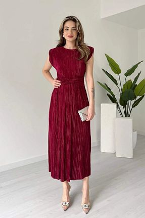 لباس زرشکی زنانه بافتنی MODAMİNEM - کد 932781789