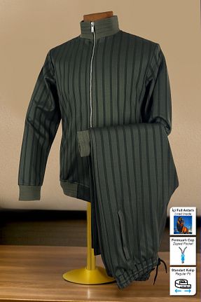 ست گرمکن خاکی مردانه پنبه پلی استر BESSA - کد 900250902