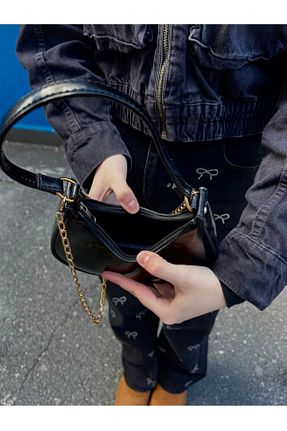 کیف دوشی مشکی زنانه چرم مصنوعی Rose bags - کد 932809180