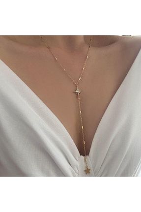 گردنبند استیل ( فولاد ) طلائی زنانه استیل (فولاد) VenüsDesign - کد 929893111