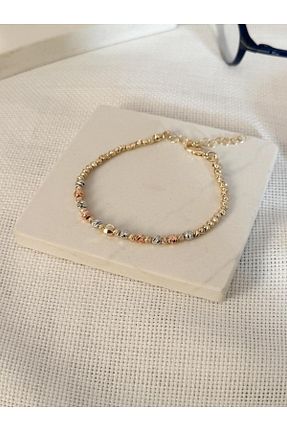 دستبند استیل (فولاد) طلائی زنانه روکش طلا DEMOKAN - کد 125850793