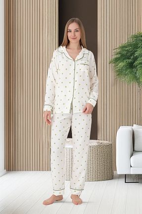 ست لباس راحتی نباتی زنانه Puantiyeli DOFİ - کد 932805863