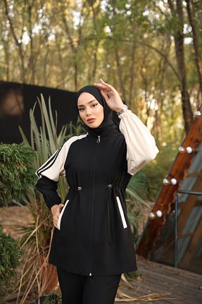 ست بالاتنه و پائین تنه حجاب مشکی زنانه رگولار MİMİ Luxury Wear - کد 899877257