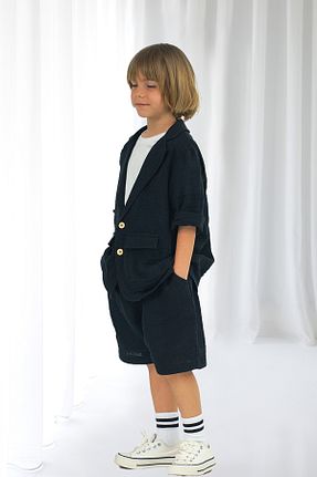 ست بالاتنه و پائین تنه مشکی بچه گانه بافتنی Catz Kids - کد 933339216