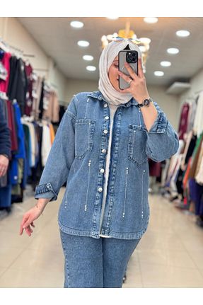کت آبی زنانه رگولار FARAN - کد 932823140