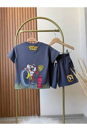 ست بالاتنه و پائین تنه مشکی بچه گانه بافت KidsSel - کد 932828134
