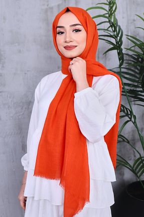شال نارنجی زنانه پنبه پلی استر Golden Rose - کد 932830659