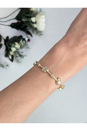 دستبند استیل (فولاد) زرد روکش طلا Vip - کد 932837543